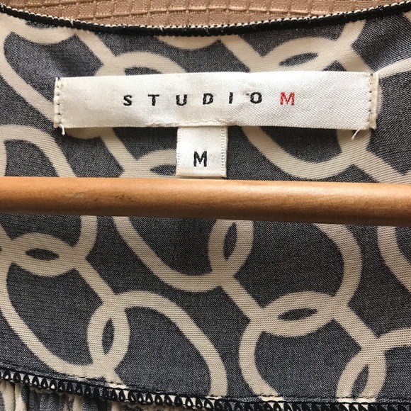 Studio M Wrinkle Free Black & White Dress - Picture 4 of 6